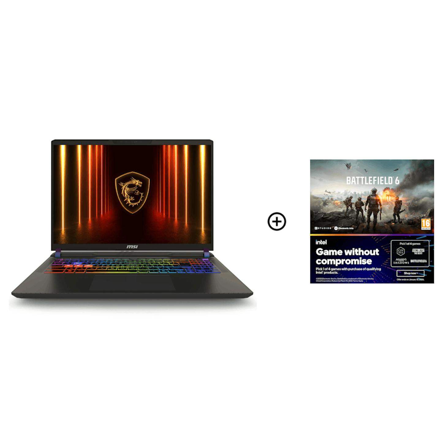 MSI Vector HX AI 16 NVIDIA RTX 5070 Ti 32GB 16 QHD+ 240Hz Intel Core Ultra 9 275HX Gaming Laptop