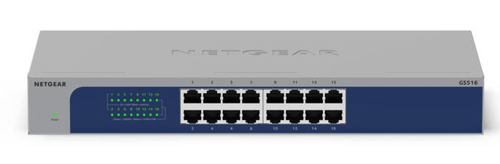 NETGEAR GS516-300EUS network switch Unmanaged Gigabit Ethernet (10/100/1000) Power over Ethernet (PoE) Grey