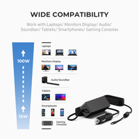 Origin Storage BTI 100W USB-C Car charger with self adjusting output voltage for all USB-C powered devices up to 100W
