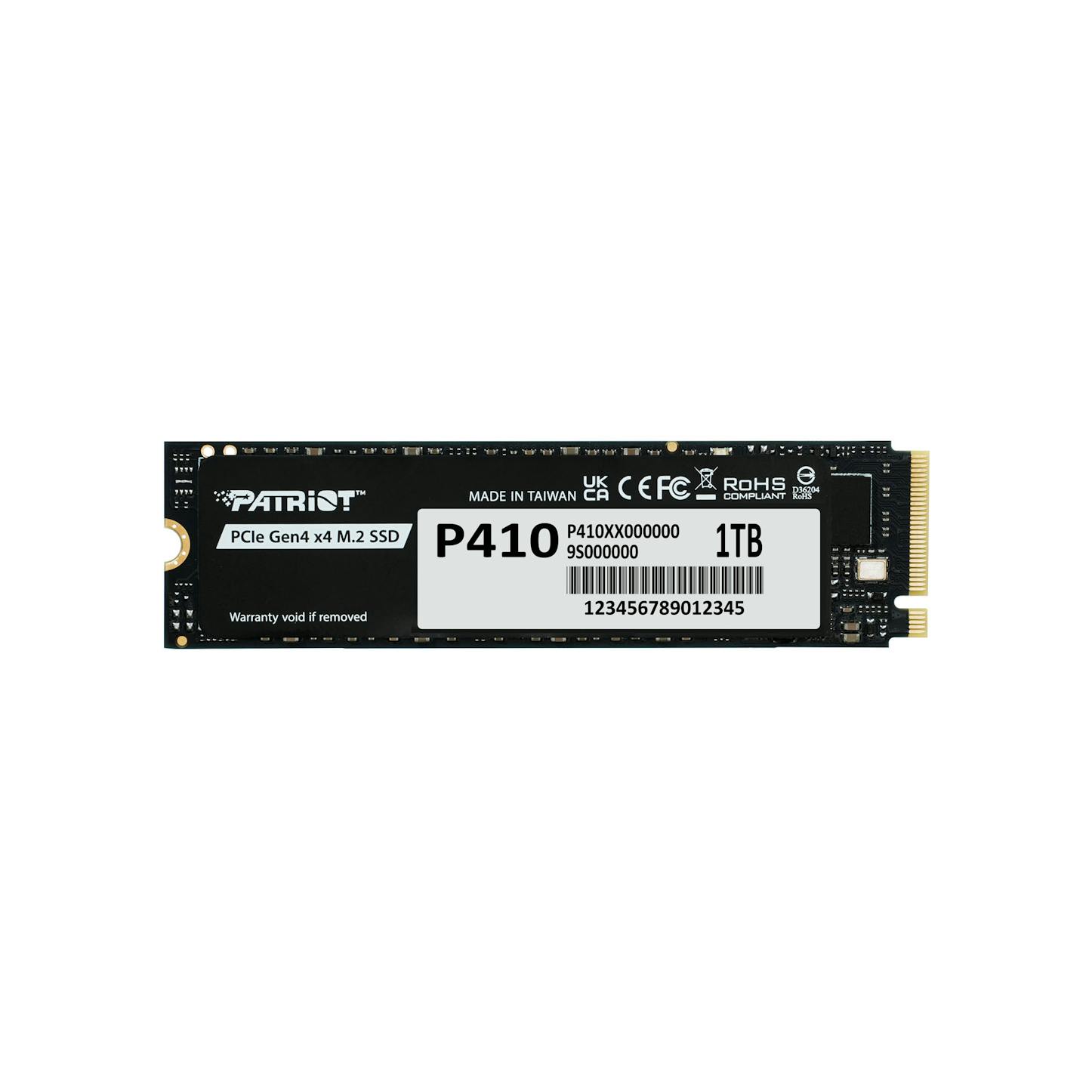 Patriot P410 1TB SSD NVME M.2 2280 PCIe 4.0 Solid State Drive