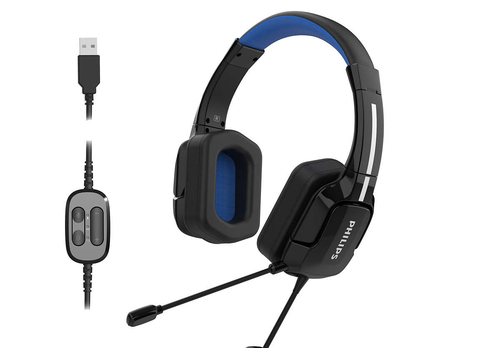 Philips 4000 series TAGH401BL/00 headphones/headset Wired Head-band Gaming USB Type-A Black