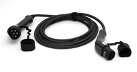 Platinet EV Charging Type2 Cable, Cable 5m, Charging Speed 11kW, Single or Three Phase power supply (16A), Type 2 to Type 2 connectors (current and most popular standard), Suitable for all electric vehicle manufacturers, Black
