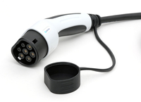 Platinet EV Charging Type2 Cable, Cable 5m, Charging Speed 11kW, Single or Three Phase power supply (16A), Type 2 to Type 2 connectors (current and most popular standard), Suitable for all electric vehicle manufacturers, Connector White/Black Cable