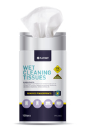 Platinet LCD/TFT Wet Cleaning Tissues (100 pack) for use on Plastic and Glass surfaces, Tissue 20x13cm.