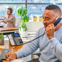 POLY Edge E450 IP Phone and PoE-enabled