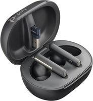 POLY Voyager Free 60+ UC M Carbon Black Earbuds +BT700 USB-C Adapter +Touchscreen Charge Case