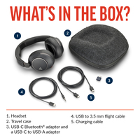 POLY Voyager Surround 80 UC USB-C Headset +USB-C/A Adapter