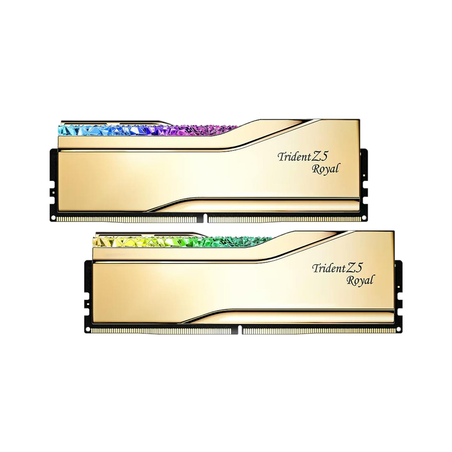Royal RGB XMP 48GB (2x24GB) DDR5 PC5-60000C40 8000MHz Dual Channel Kit - Gold