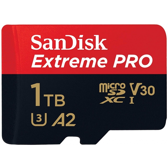 SanDisk 1TB (1000GB) Extreme Pro Micro SD (SDXC) Card U3, V30, A2, 170MB/s R, 90MB/s W