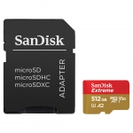 SanDisk 512GB Extreme Micro SD (SDXC) Card U3, V30, A2, 160MB/s R, 90MB/s W