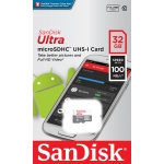 SanDisk 32GB Ultra Micro SD (SDHC) Card 100MB/s R, 10MB/s W