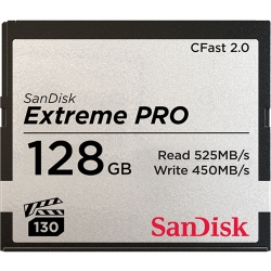 SanDisk 128GB Extreme Pro CFast 2.0 Card VPG130 525MB/s R, 450MB/s W