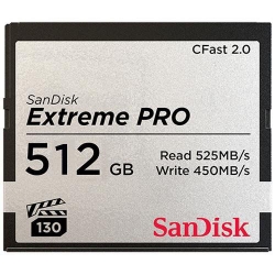SanDisk 512GB Extreme Pro CFast 2.0 Card VPG130 525MB/s R, 450MB/s W
