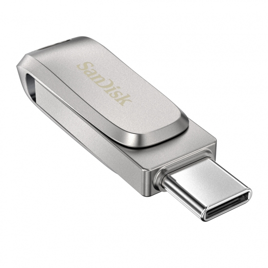 SanDisk 64GB Ultra Dual Drive Luxe Type-A/C Flash Drive, USB 3.1, Gen1, 150MB/s