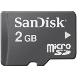 SanDisk 2GB Micro SD Card 4MB/s W + Adapter