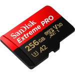 SanDisk 256GB Extreme Pro Micro SD (SDXC) Card U3, V30, A2, 170MB/s R, 90MB/s W