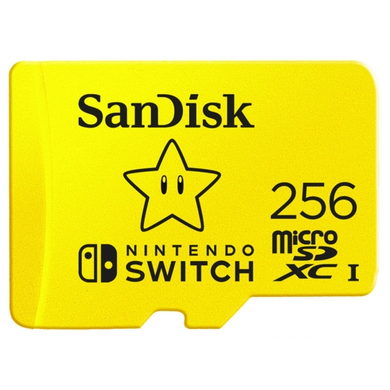 SanDisk 256GB Nintendo Switch Micro SD (SDXC) Card U3, V30, A1, 100MB/s R, 90MB/s W