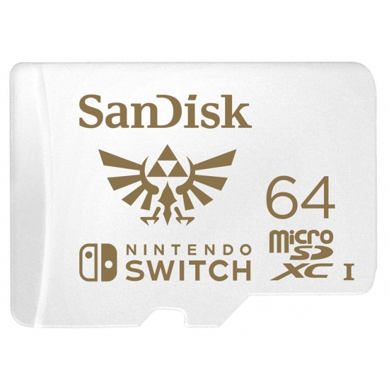SanDisk 64GB Nintendo Switch Micro SD (SDXC) Card U3, V30, A1, 100MB/s R, 90MB/s W