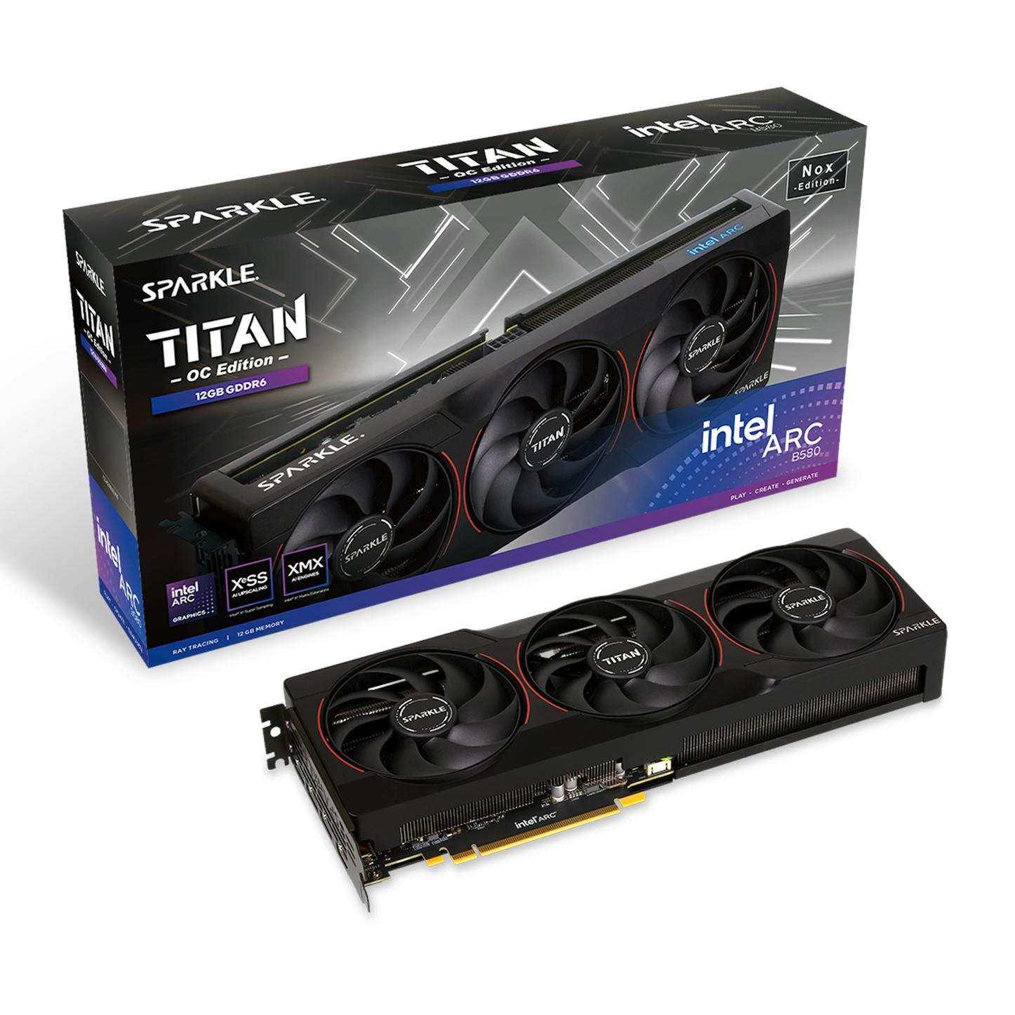 Sparkle Intel ARC B580 TITAN Nox 12GB GDDR6 Graphics Card