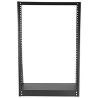 StarTech.com 2-Post 16U Heavy-Duty Desktop Server Rack, Small Open Frame 19in Computer Rack, Compact Network Rack for AV / Studio / Data / IT Equipment, TAA Compliant - Free Standing Two-Post Home/Office Rack