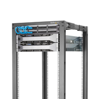 StarTech.com 4-Post 25U Mobile Open Frame Server Rack, Four Post 19in Network Rack with Wheels, Rolling Rack with Adjustable Depth for Computer/AV/Data/IT Equipment - Casters, Leveling Feet or Floor Mounting