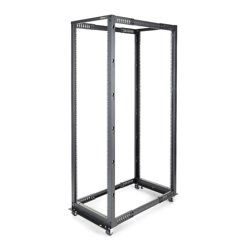 StarTech.com 4-Post 42U Mobile Open Frame Server Rack, Four Post 19