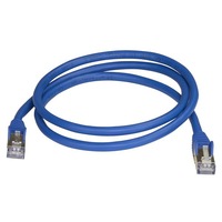 StarTech.com 1m CAT6a Ethernet Cable - 10 Gigabit Shielded Snagless RJ45 100W PoE Patch Cord - 10GbE STP Network Cable w/Strain Relief - Blue Fluke Tested/Wiring is UL Certified/TIA