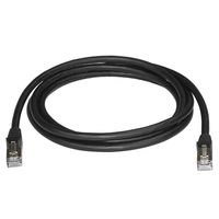 StarTech.com 2m CAT6a Ethernet Cable - 10 Gigabit Shielded Snagless RJ45 100W PoE Patch Cord - 10GbE STP Network Cable w/Strain Relief - Black Fluke Tested/Wiring is UL Certified/TIA