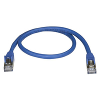 StarTech.com 0.50m CAT6a Ethernet Cable - 10 Gigabit Shielded Snagless RJ45 100W PoE Patch Cord - 10GbE STP Network Cable w/Strain Relief - Blue Fluke Tested/Wiring is UL Certified/TIA