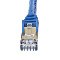 StarTech.com 5m CAT6a Ethernet Cable - 10 Gigabit Shielded Snagless RJ45 100W PoE Patch Cord - 10GbE STP Network Cable w/Strain Relief - Blue Fluke Tested/Wiring is UL Certified/TIA