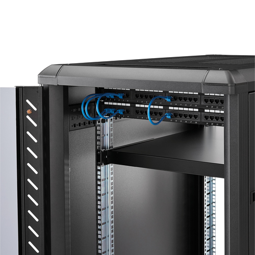 Benchtop Rack Mount StarTech.com 1U 4-Post Adjustable Server Rack Mount Shelf - 330lbs(150 ...