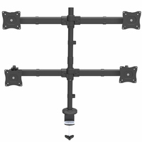 StarTech.com Desk Mount Quad Monitor Arm - Ergonomic VESA 4 Monitor Mount 2x2 up to 27