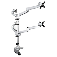 StarTech.com Desk Mount Quad Monitor Arm – Premium Articulating VESA 4 Monitor Mount 2x2 up to 30