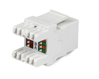 StarTech.com 180° Cat 6 Keystone Jack - RJ45 Ethernet Cat6 Wall Jack White - 110 Type