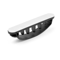 StarTech.com 100 Pack Cable Management Clips - Self Adhesive 6 Slot Cable Comb - Resusable Desktop USB/Computer/Ethernet/AV Cord Organizer - Sticky Cable Holders - Nylon Cable Clamp UL Rated