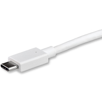 StarTech.com 3ft/1m USB C to DisplayPort 1.2 Cable 4K 60Hz - USB-C to DisplayPort Adapter Cable HBR2 - USB Type-C DP Alt Mode to DP Monitor Video Cable - Works w/ Thunderbolt 3 - White