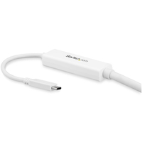 StarTech.com 9.8ft/3m USB C to DisplayPort 1.2 Cable 4K 60Hz - USB-C to DisplayPort Adapter Cable HBR2 - USB Type-C DP Alt Mode to DP Monitor Video Cable - Works w/ Thunderbolt 3 - White