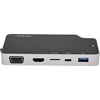 StarTech.com USB C Multiport Adapter - USB-C to 4K HDMI or VGA Video with 100W Power Delivery Pass-through, 2-Port 10Gbps USB Hub, MicroSD, GbE - USB 3.1 Gen 2 Type-C Mini/Travel Dock