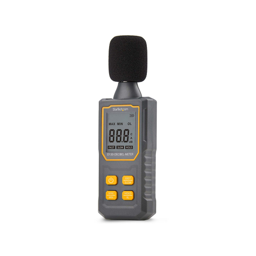StarTech.com Handheld Digital Sound Meter w/Large LCD, Noise/Decibel Level Reader for Server Room/Office, Audio Monitor, 30-130dBA Range, Accurate Min/Max Readings