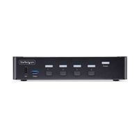 StarTech.com 4-Port DisplayPort KVM Switch, 8K 60Hz / 4K 144Hz, Single Display, DP 1.4, 2x USB 3.0 Ports, 4x USB 2.0 HID Ports, Push-Button & Hotkey Switching, TAA Compliant - OS Independent, Metal Housing