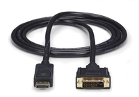 StarTech.com 6ft (1.8m) DisplayPort to DVI Cable - 1080p Video - DisplayPort to DVI Adapter Cable - DP to DVI-D Converter Single Link - DP to DVI Monitor Cable - Latching DP Connector