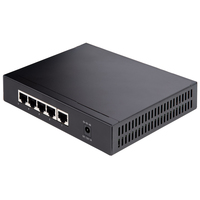 StarTech.com Unmanaged 2.5G Switch - 5 Port Gigabit Switch - 2.5GBASE-T Unmanaged Ethernet Switch - Ethernet Splitter - Din Rail or Wall Mount - Multi-Gigabit - Auto-MDIX - 9K Jumbo