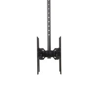 StarTech.com Dual TV Ceiling Mount - Back-to-Back Heavy Duty Hanging Dual Screen Mount with Adjustable Telescopic 3.5' to 5' Pole - Tilt/Swivel/Rotate - VESA Bracket for 32”-75