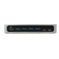 StarTech.com 7 Port USB C Hub with Fast Charge Port - USB-C to 5x USB-A 2x USB-C (USB 3.0 SuperSpeed 5Gbps) - Self Powered USB 3.2 Gen 1 Type-C Hub w/ Power Adapter - Desktop/Laptop Hub