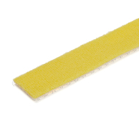 StarTech.com 25ft Hook and Loop Roll - Cut-to-Size Reusable Cable Ties - Bulk Industrial Wire Fastener Tape /Adjustable Fabric Wraps Yellow / Resuable Self Gripping Cable Management Straps