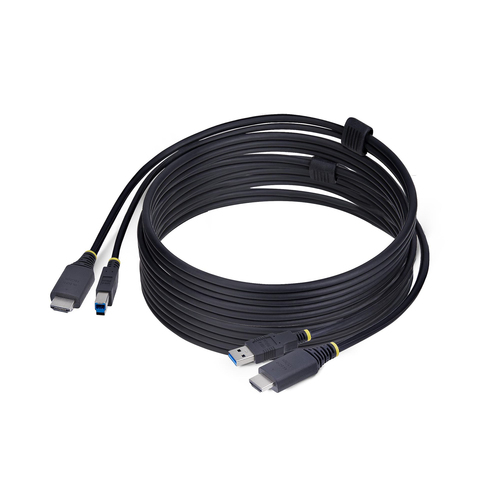 StarTech.com 10ft (3m) HDMI and USB 5Gbps KVM Cable, 4K 60Hz, HDMI 2.0 and USB Combo Cable for KVM Switches