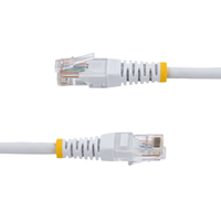 StarTech.com 15m Cat5e White Molded RJ45 UTP Cat 5e Patch Cable - 15 m Patch Cord