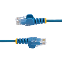 StarTech.com 10m Blue Slim CAT6 Ethernet Cable, Snagless, 100W PoE, UTP, LSZH, 28AWG Pure Bare Copper Wire, Slim RJ45 Network Patch Cord w/Strain Reliefs, Fluke Tested