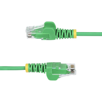 StarTech.com 3m Green Slim CAT6 Ethernet Cable, Snagless, 100W PoE, UTP, LSZH, 28AWG Pure Bare Copper Wire, Slim RJ45 Network Patch Cord w/Strain Reliefs, Fluke Tested