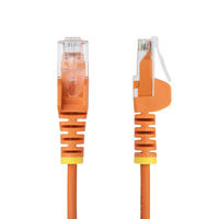 StarTech.com 3m Orange Slim CAT6 Ethernet Cable, Snagless, 100W PoE, UTP, LSZH, 28AWG Pure Bare Copper Wire, Slim RJ45 Network Patch Cord w/Strain Reliefs, Fluke Tested